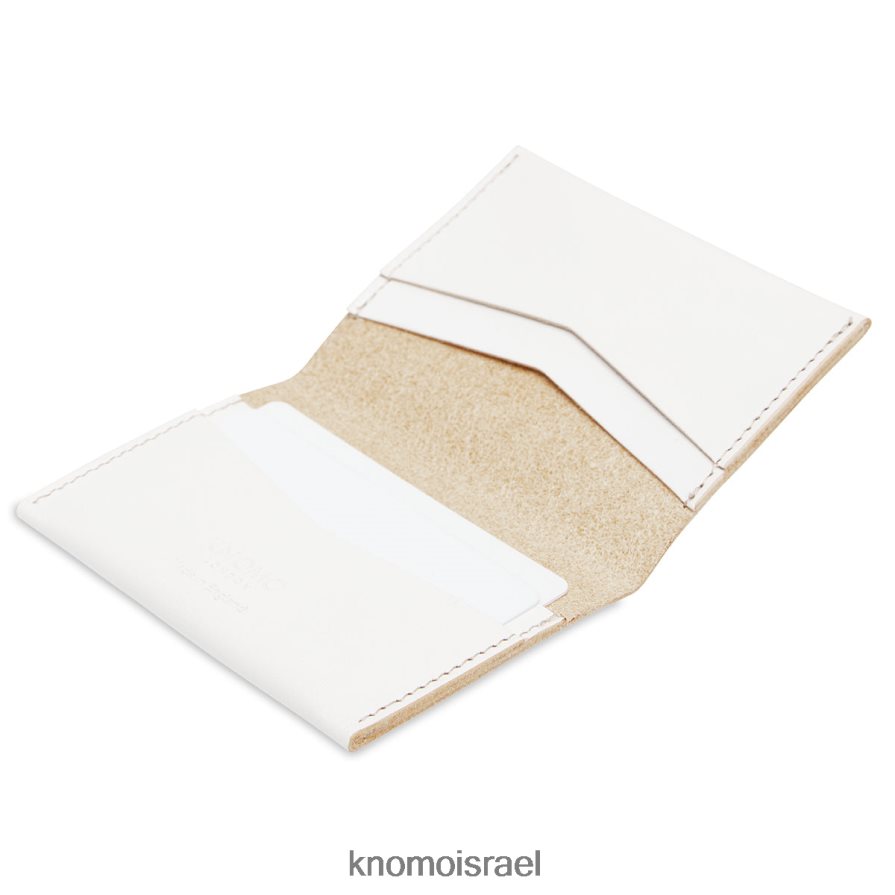 KNOMO מחזיק כרטיס עור מתקפל N8D0BR70 אוסף יער חדש לבן
