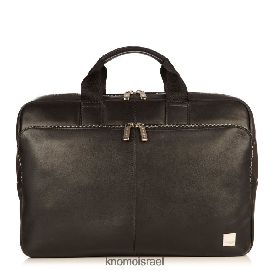 KNOMO תיק מחשב נייד מעור newbury 15 אינץ' N8D0BR31 תיקים חומרה שחור/כסף