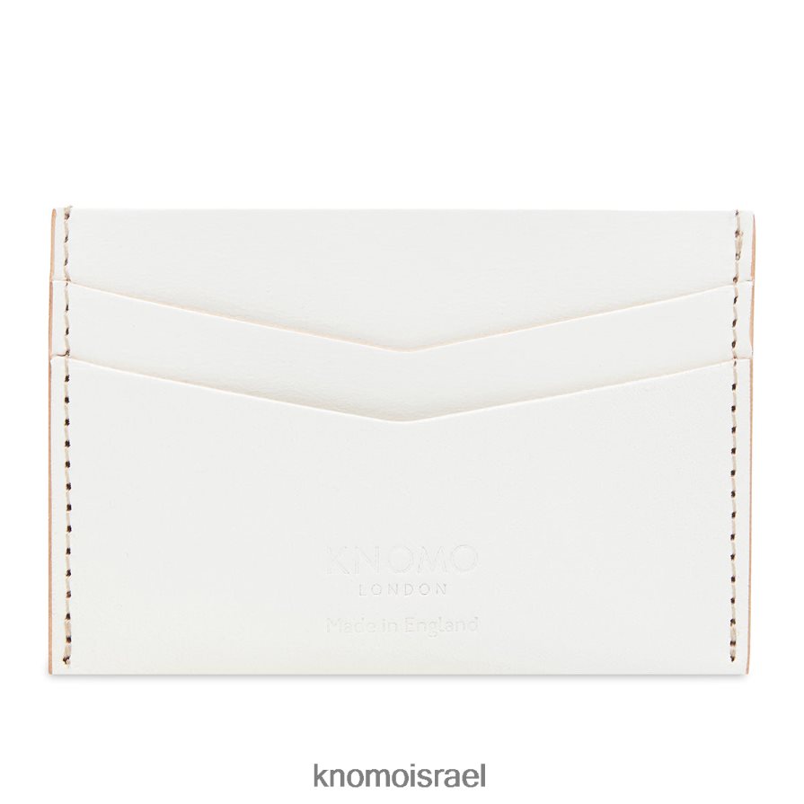 KNOMO בעל כרטיס עור slimline N8D0BR73 אוסף יער חדש לבן